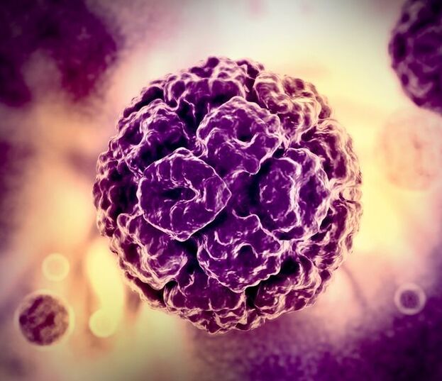 مدل سه بعدی HPV (ویروس پاپیلومای انسانی)